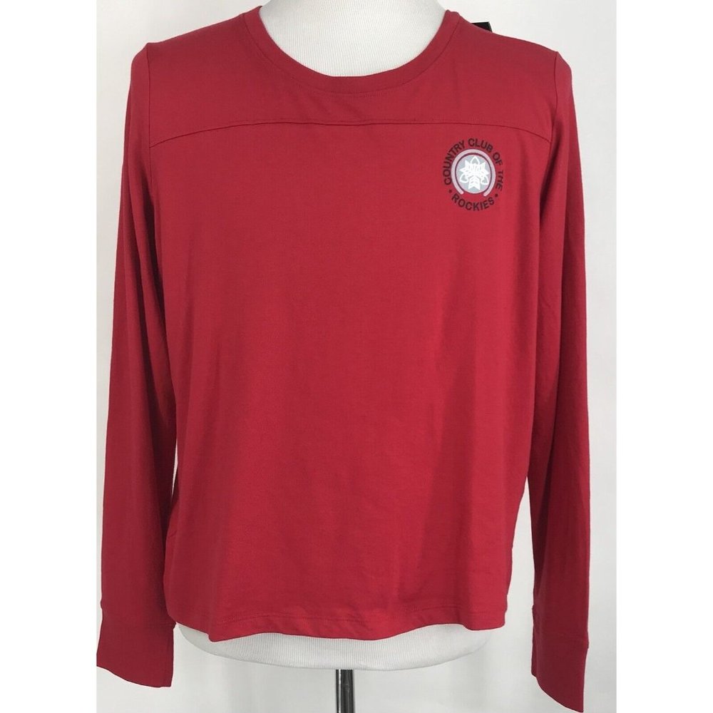 Under Armour Shirt Womens Large L Adult Red Country‎ Club Of The Rockies Loose